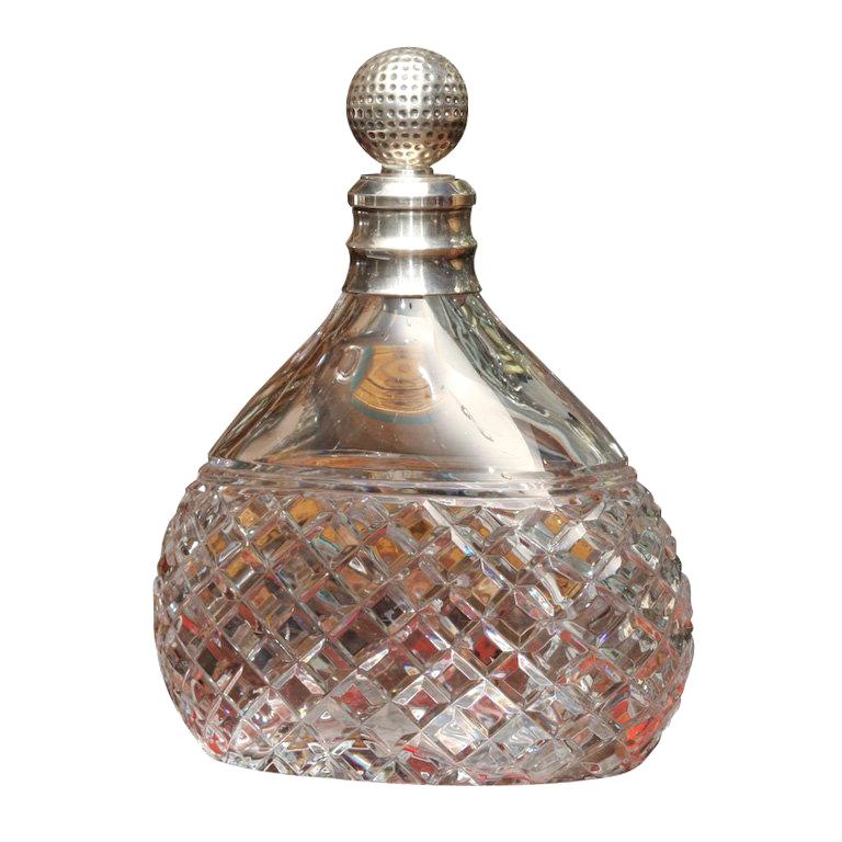 Hermes Sterling Golf Decanter For Sale at 1stDibs
