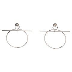 Pendientes de lazo perforados de Hermes Sterling