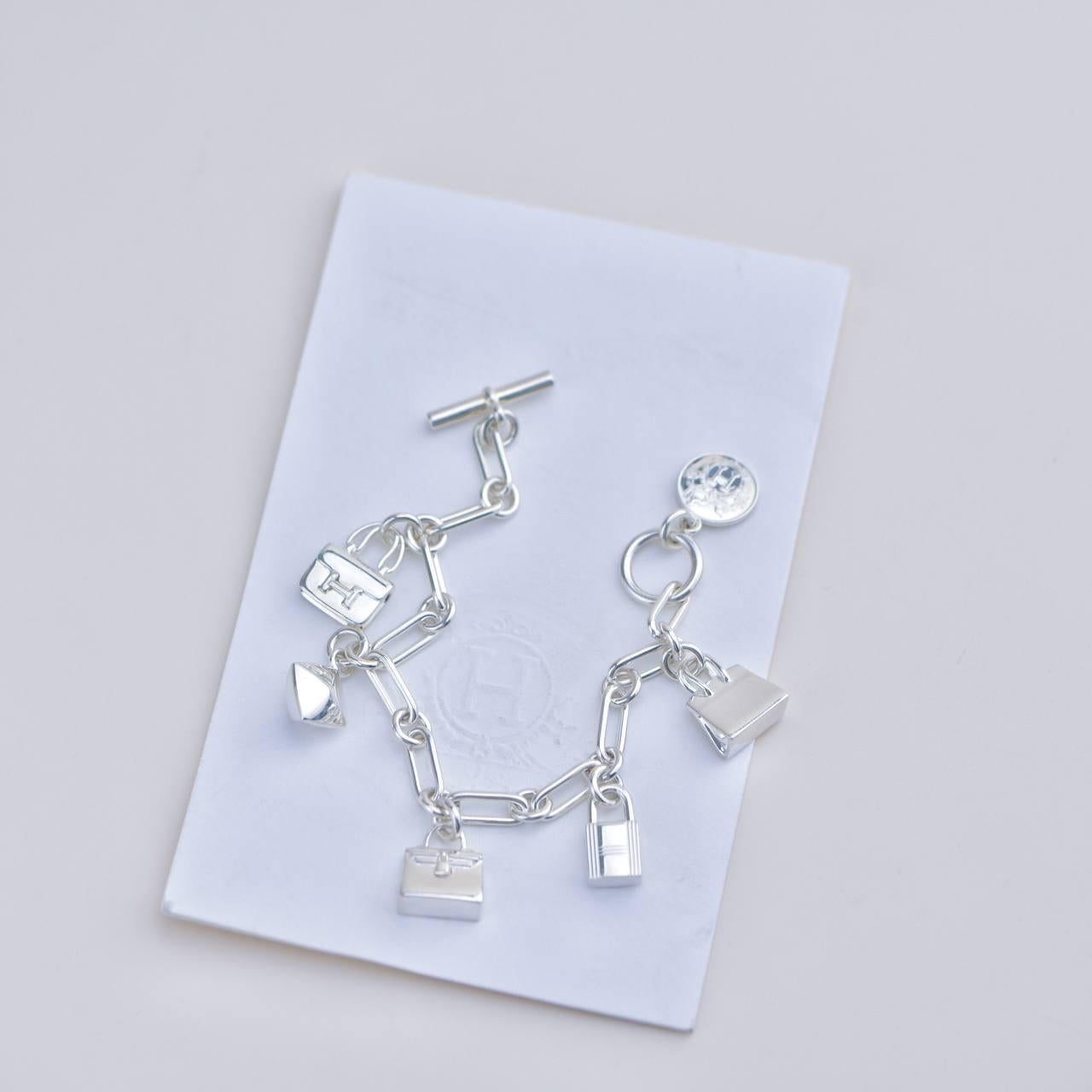 Femenino o masculino Pulsera Hermès Amuletos de plata de ley en venta