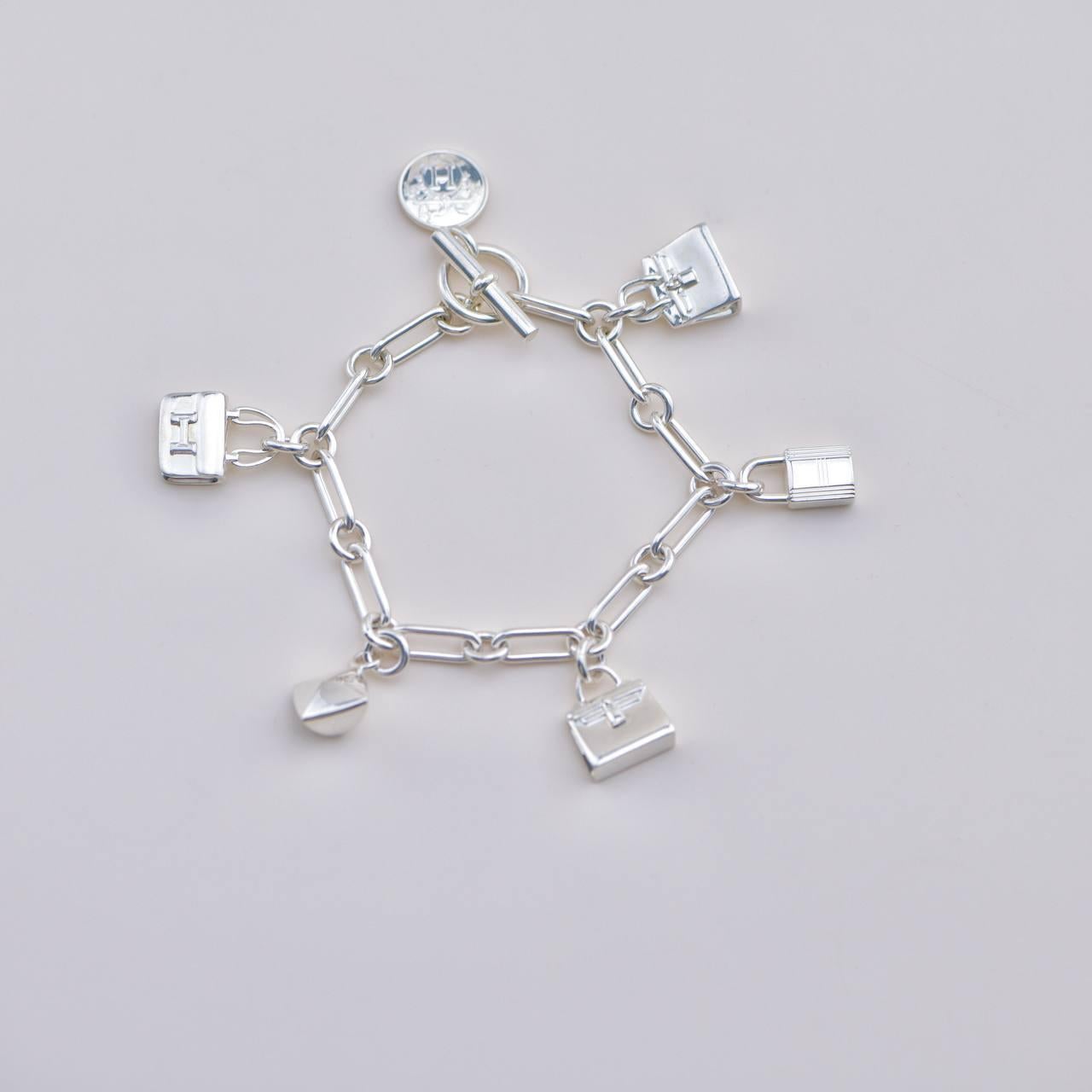 Pulsera Hermès Amuletos de plata de ley en venta 1