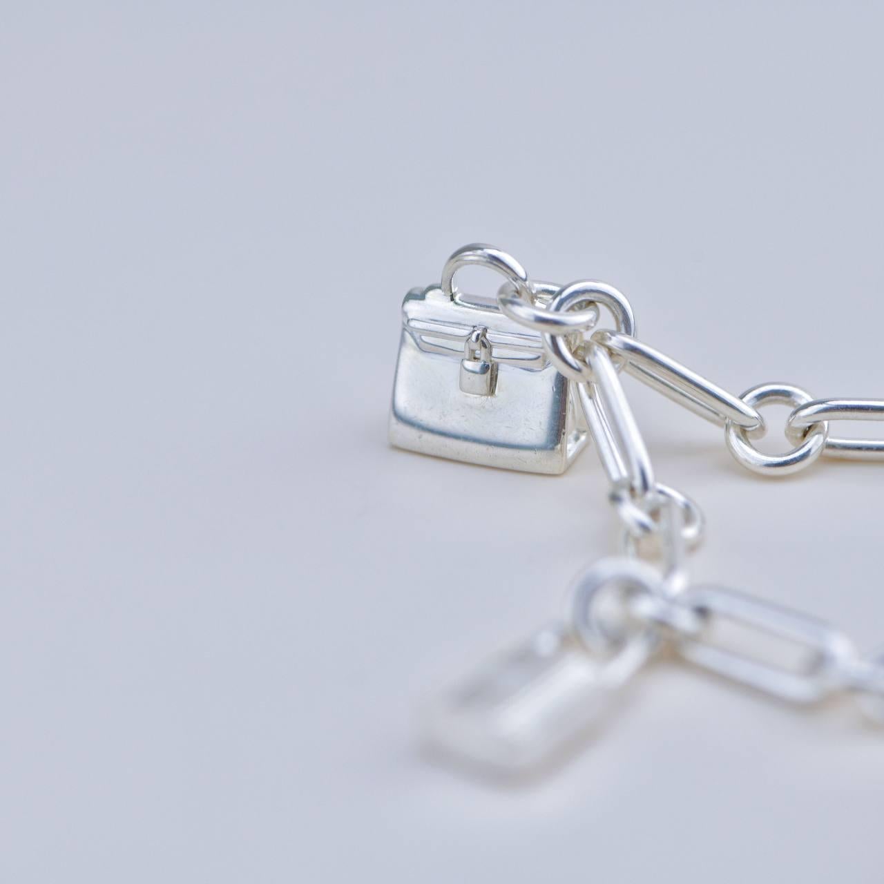 Pulsera Hermès Amuletos de plata de ley en venta 3