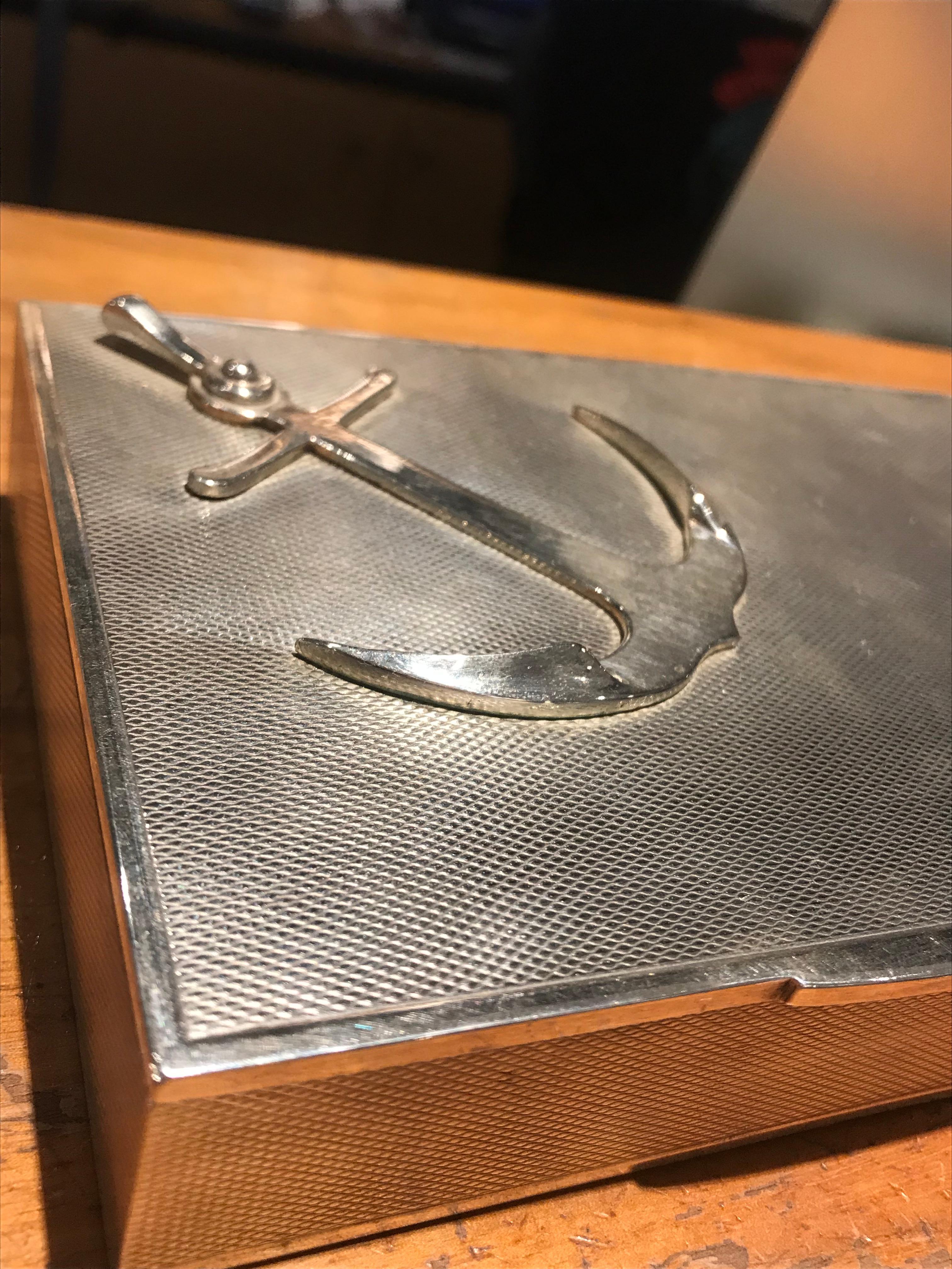 Francese Scatola ad ancora in argento Sterling di Hermes