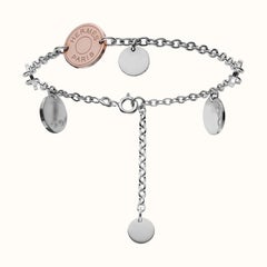 Hermès Sterling Silver And Rose Gold Confettis Bracelet