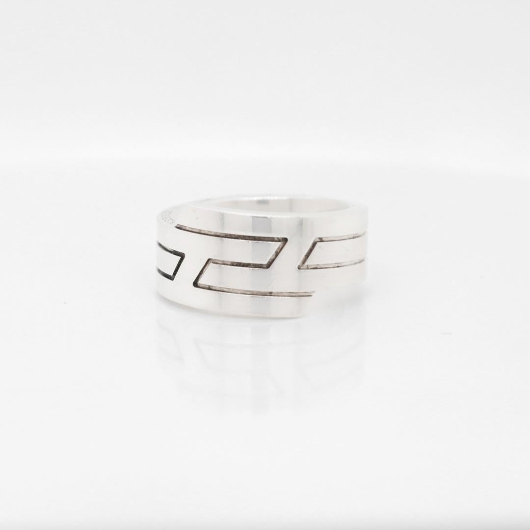 Hermes Sterling Silver Band Ring For Sale 5