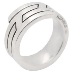 Vintage Hermes Sterling Silver Band Ring