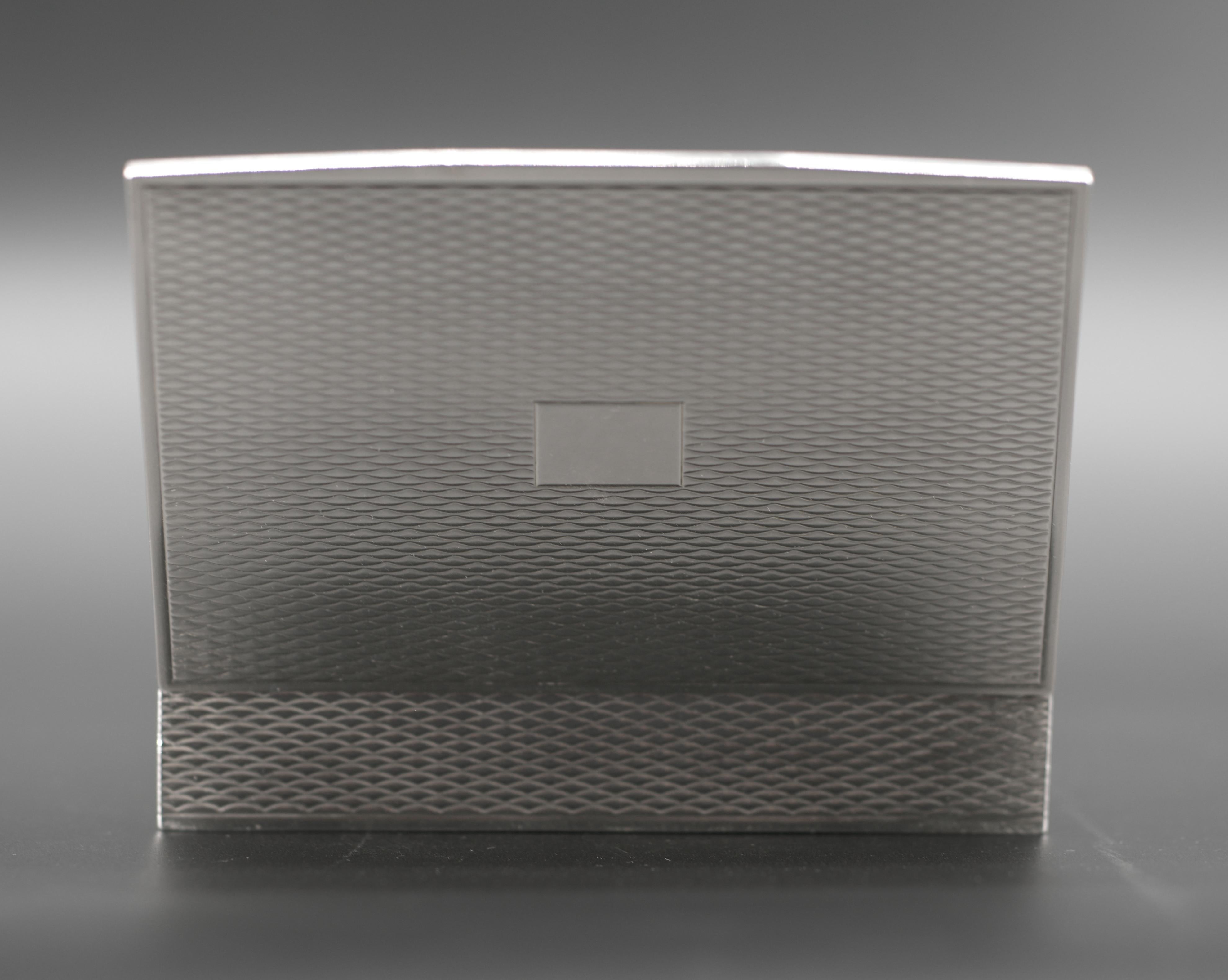 Caja de plata de ley HERMES 4