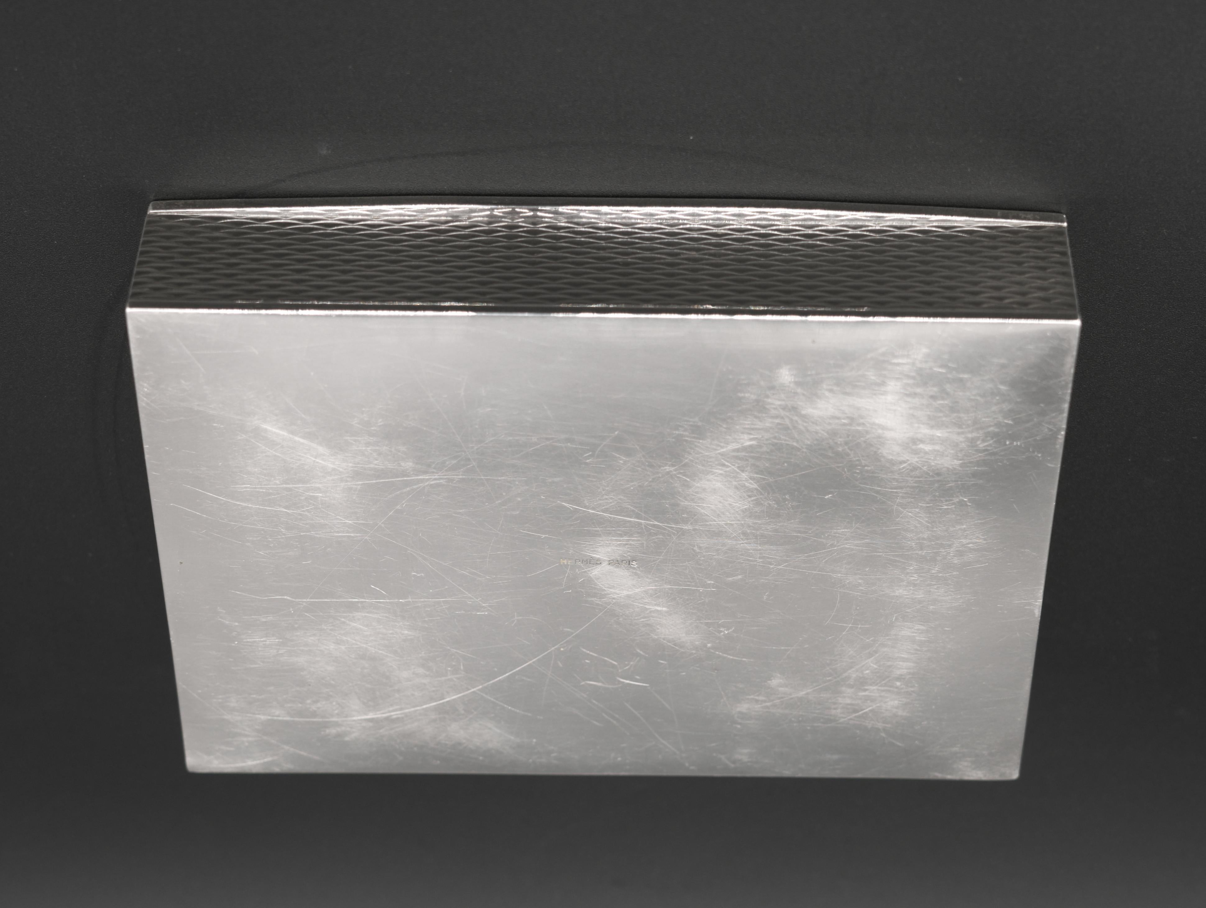 Caja de plata de ley HERMES 6