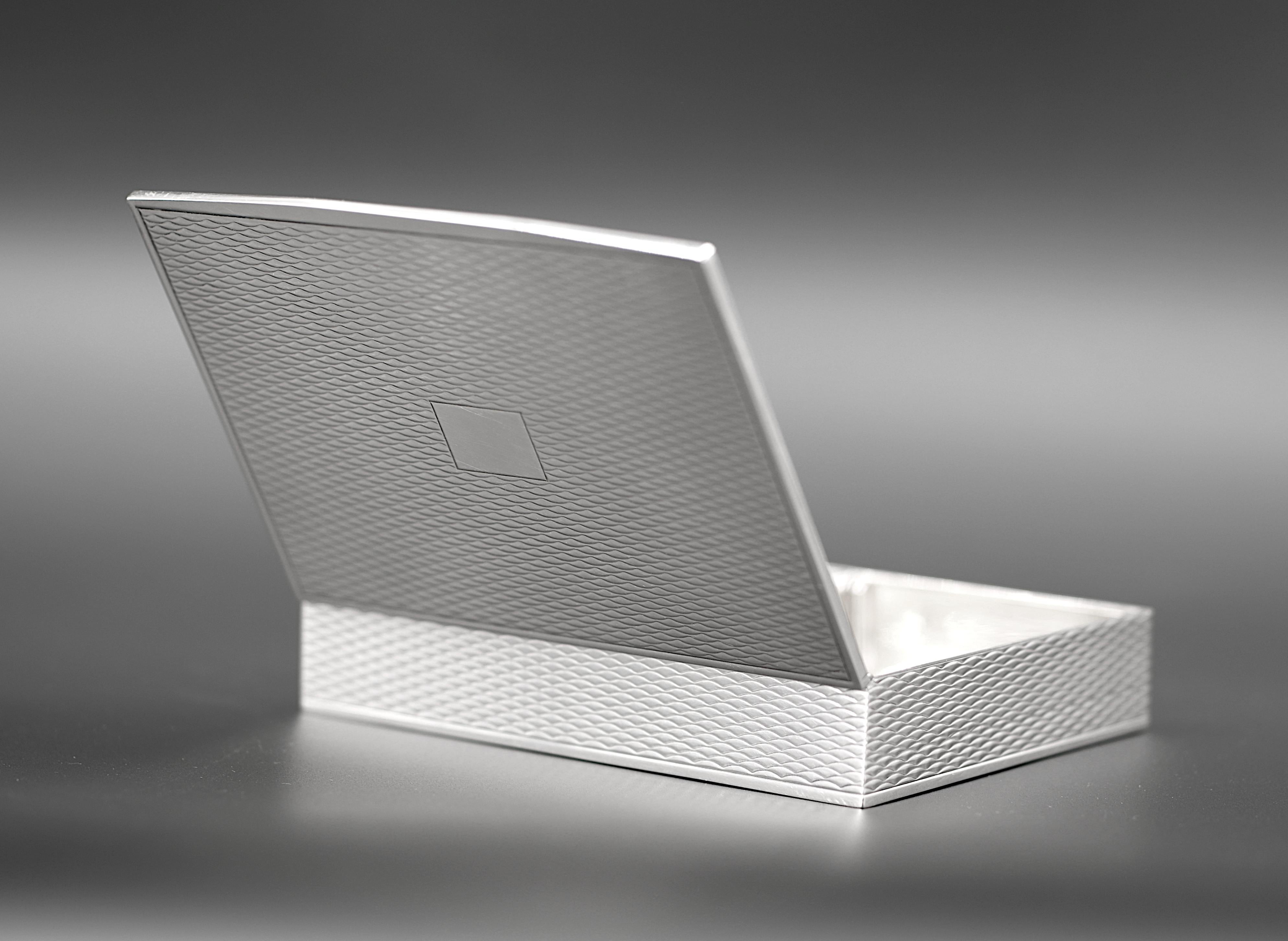 Caja de plata de ley HERMES 1