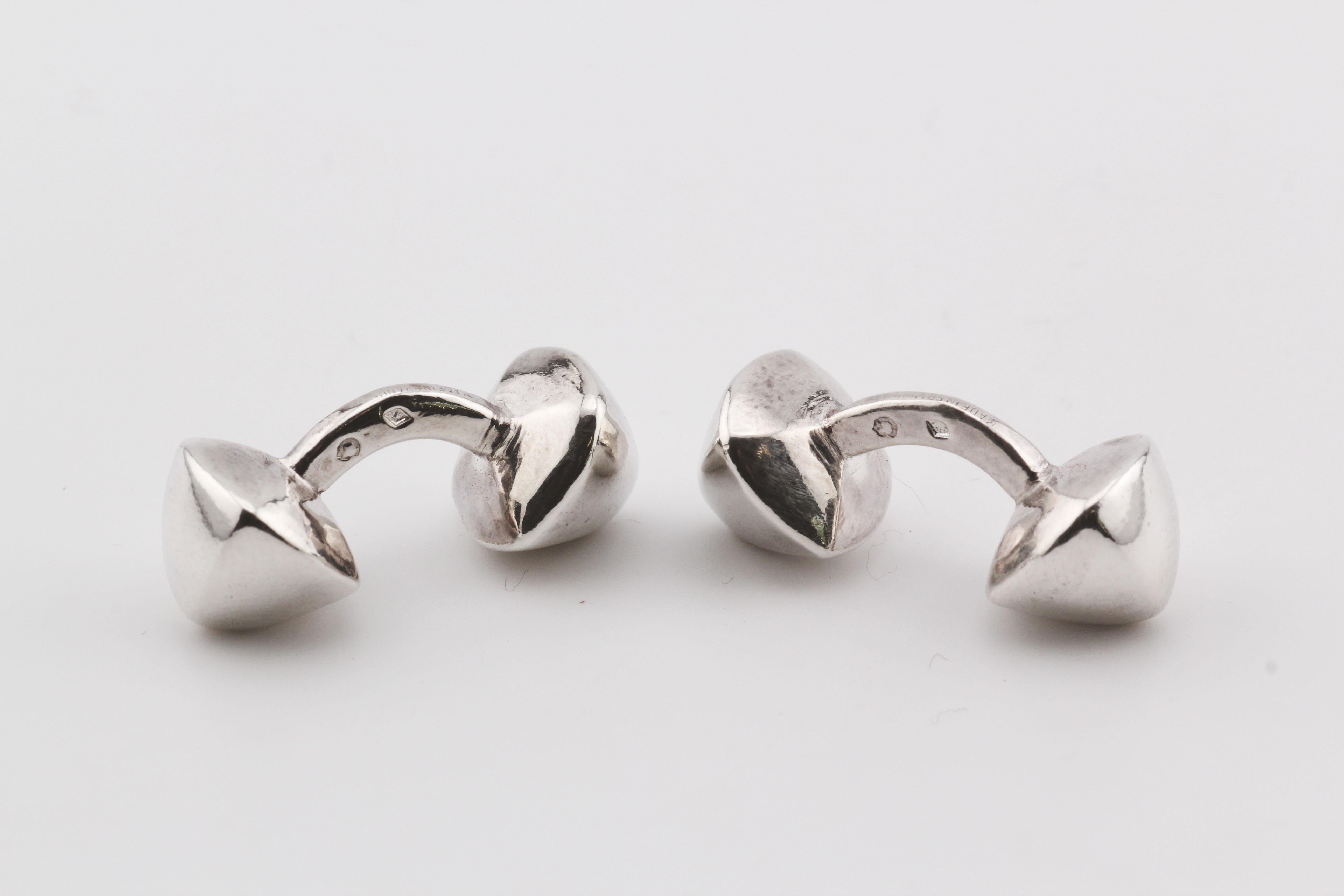  Hermes Argent Sterling  Boutons de manchette Dumbbell CDC Pour hommes 
