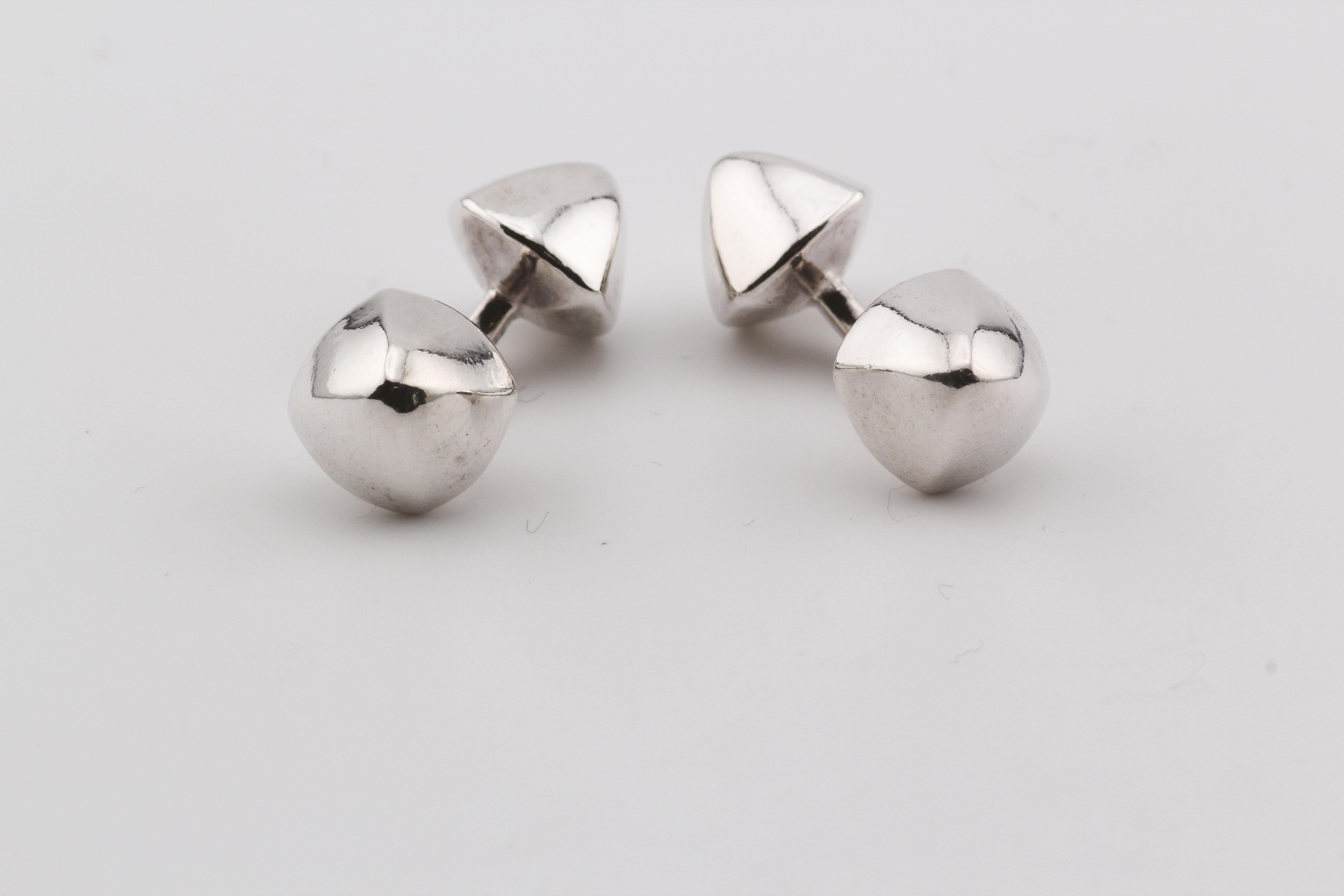 Hermes Argent Sterling  Boutons de manchette Dumbbell CDC 1