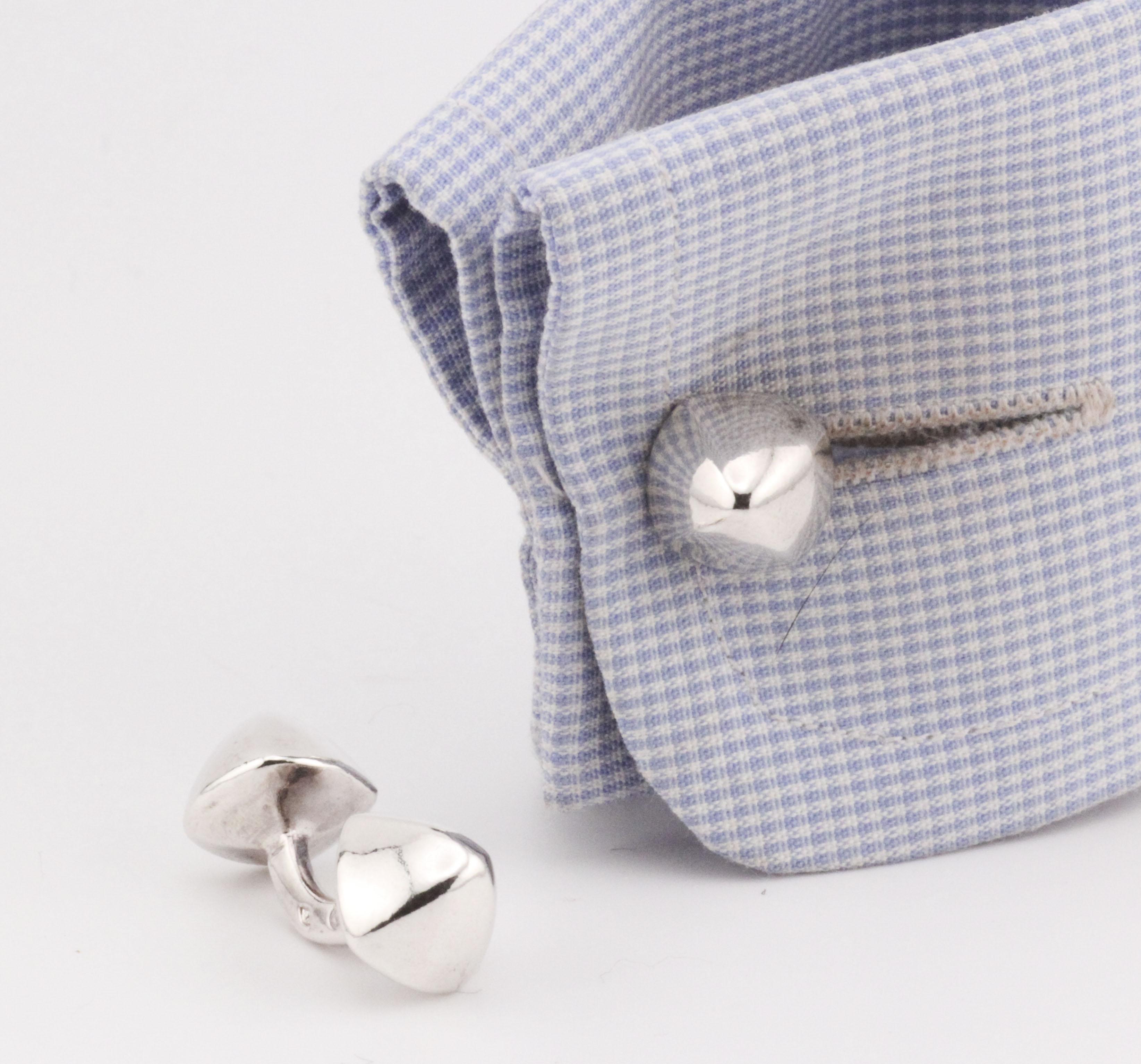 Hermes Argent Sterling  Boutons de manchette Dumbbell CDC 2