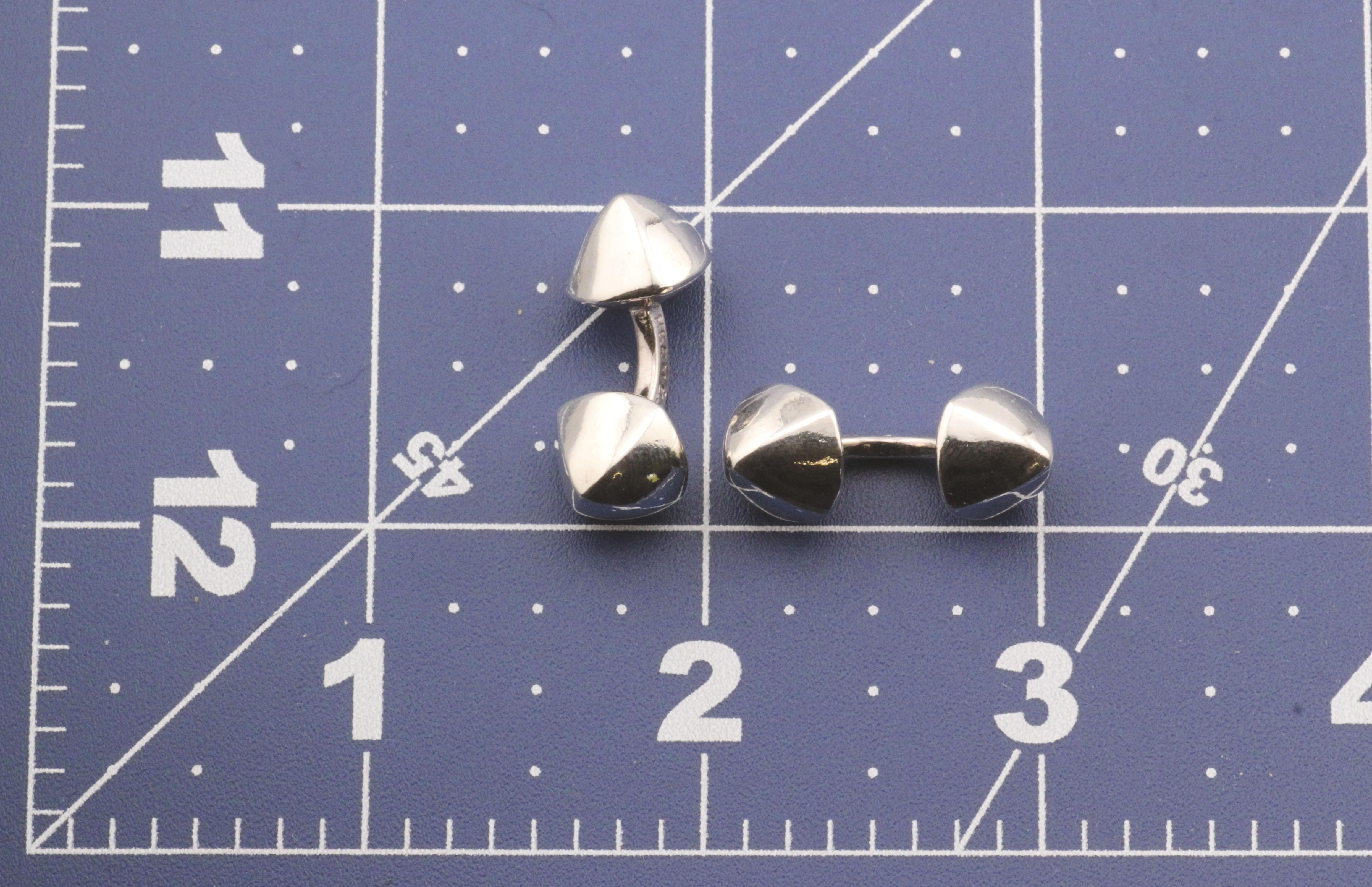 Hermes Argent Sterling  Boutons de manchette Dumbbell CDC 3
