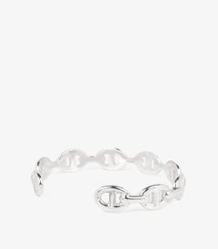 Hermès Sterling Silver Chaîne D'Ancre Enchaînée Cuff Bracelet