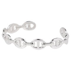 Bracelet manchette Chaîne D'Ancre Enchaînée en argent Hermès