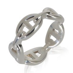 Hermès Sterling Silver  Chaine d'Ancre Ring