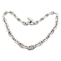 Hermes Sterling Silver Chaine D'ancre Toggle Link Necklace