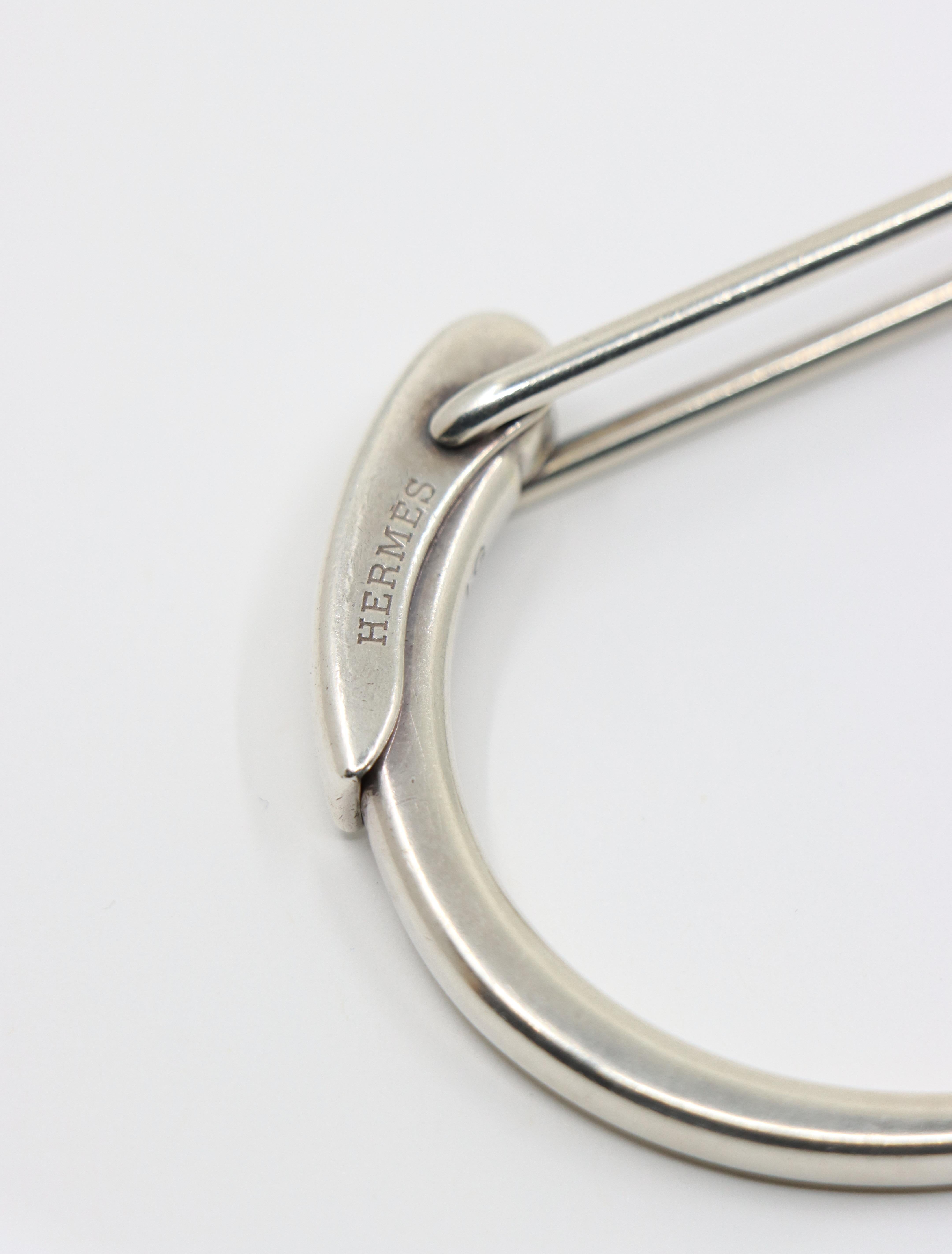 Hermes Sterling Silver Clic Snap Bracelet 8