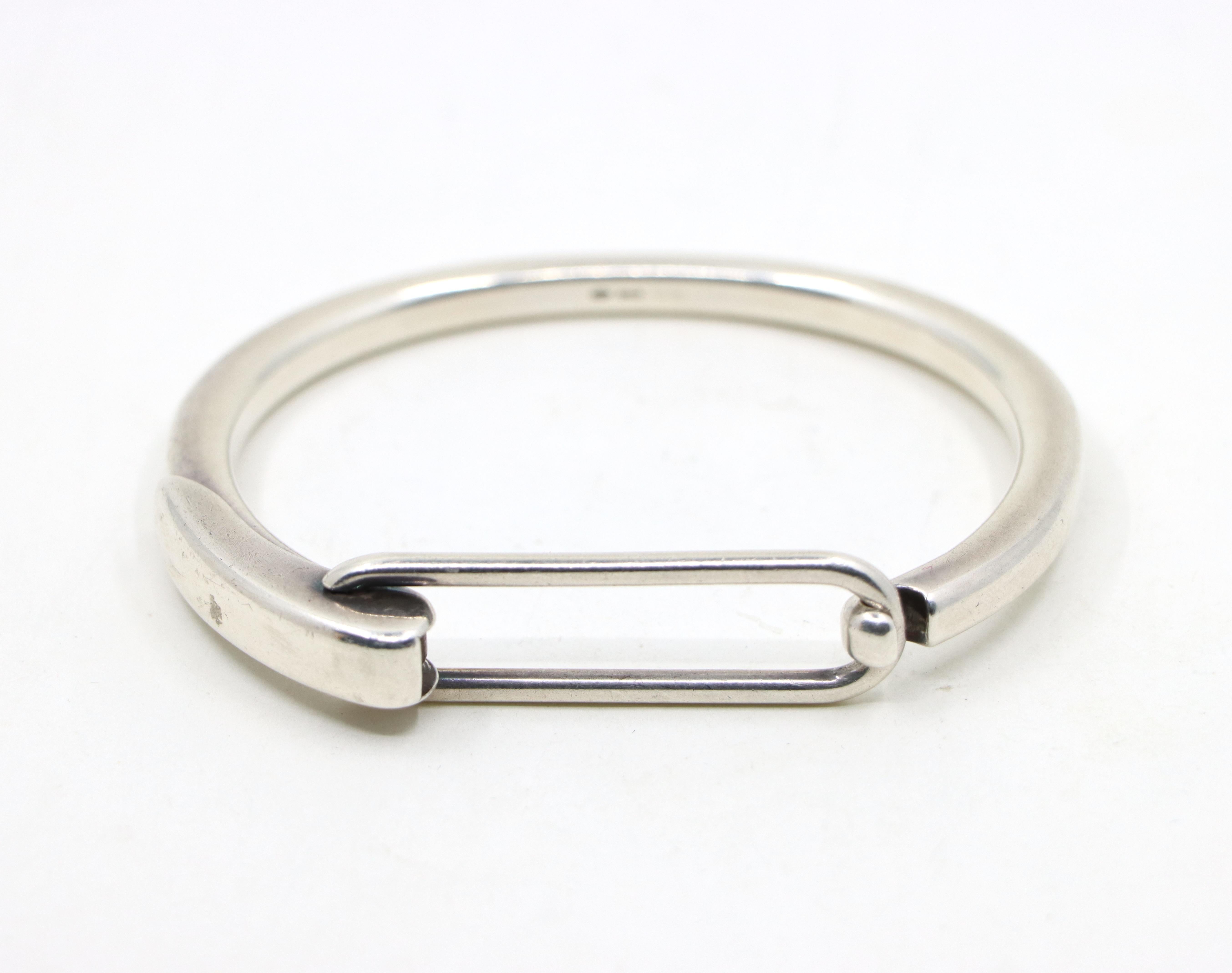 Hermes Sterling Silver Clic Snap Bracelet 1