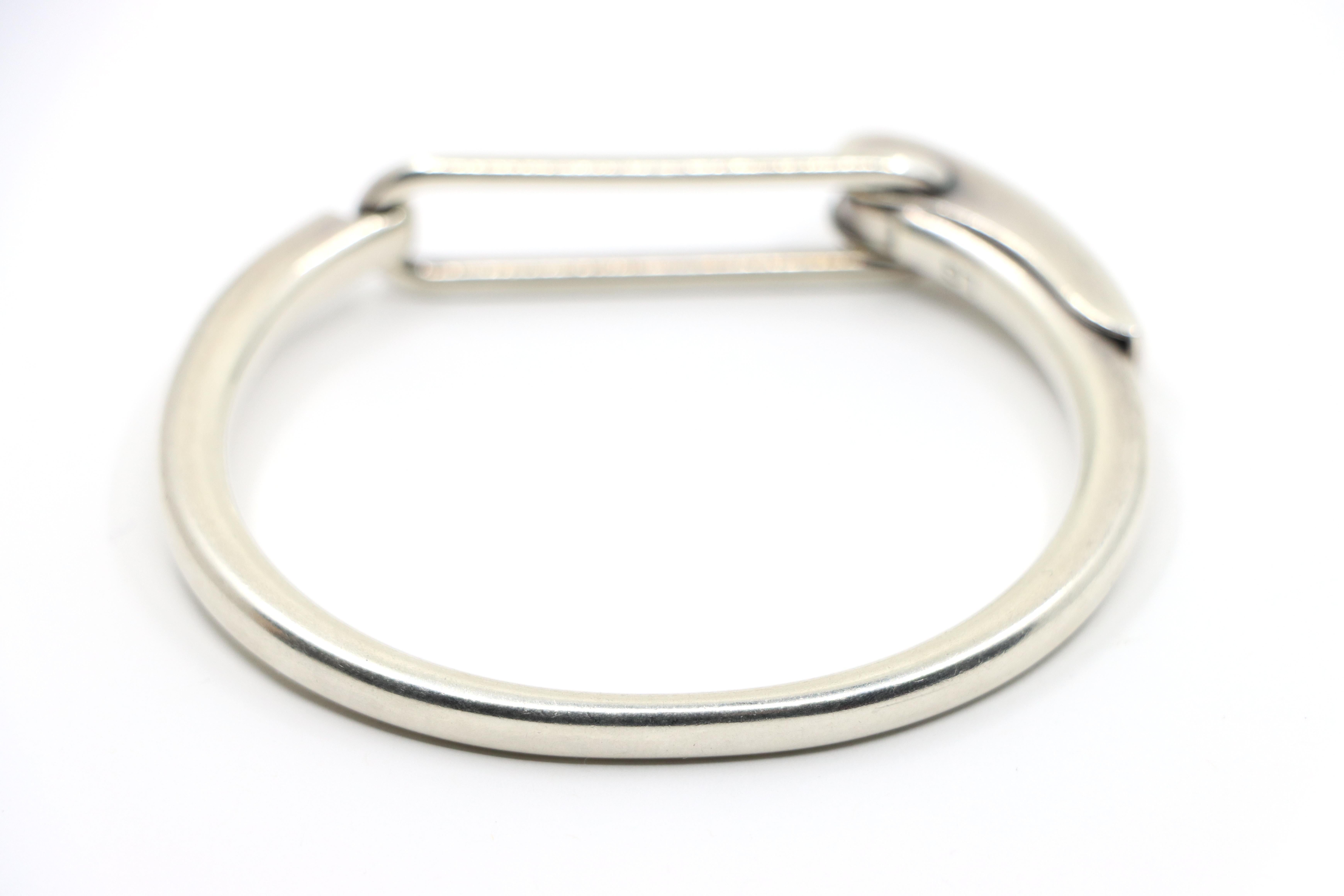Hermes Sterling Silver Clic Snap Bracelet 5