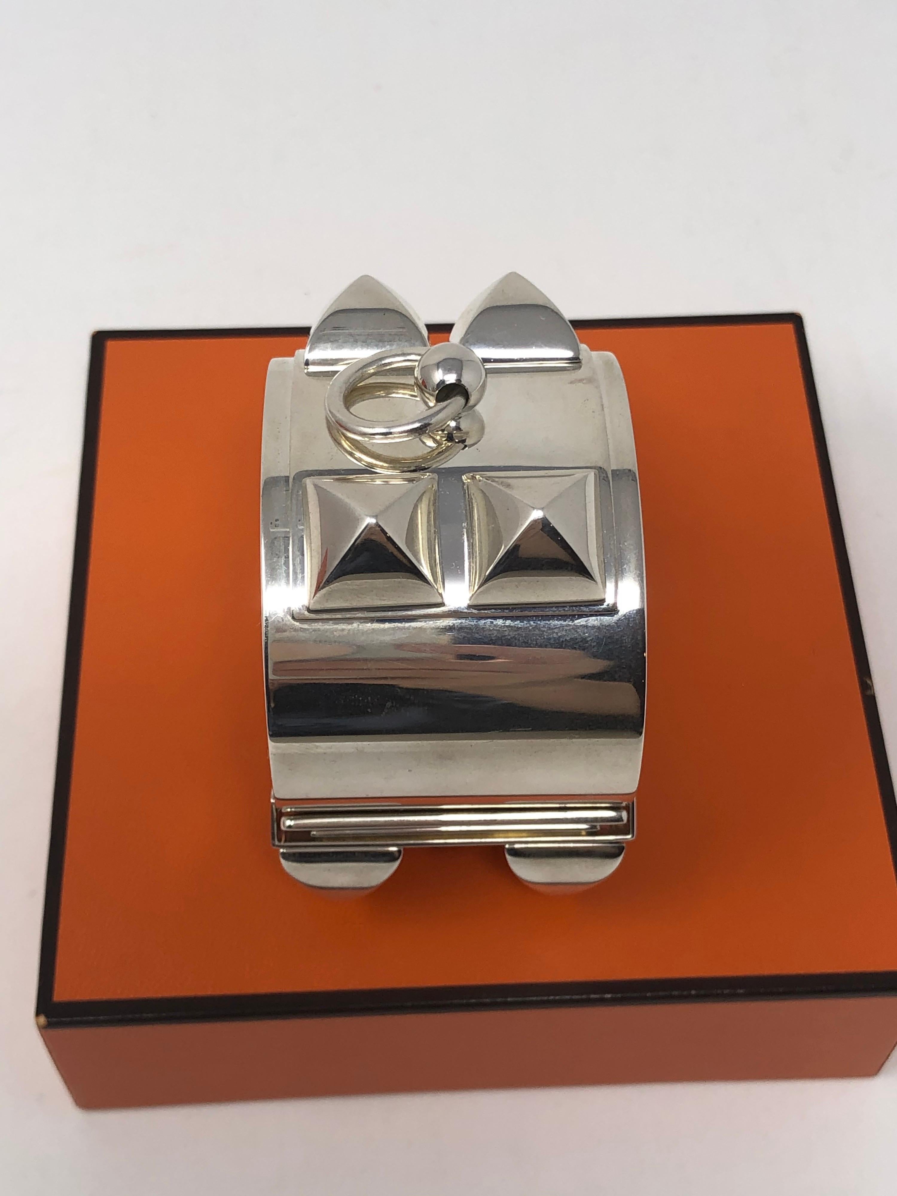 Hermès Sterling Silver Collier De Chien Bracelet 5