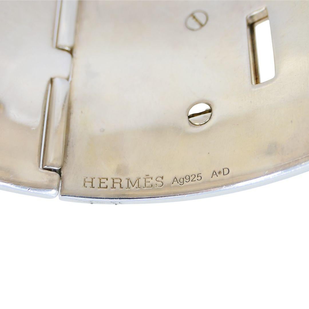 Bracelet Collier de Chien en argent Hermès en vente 8