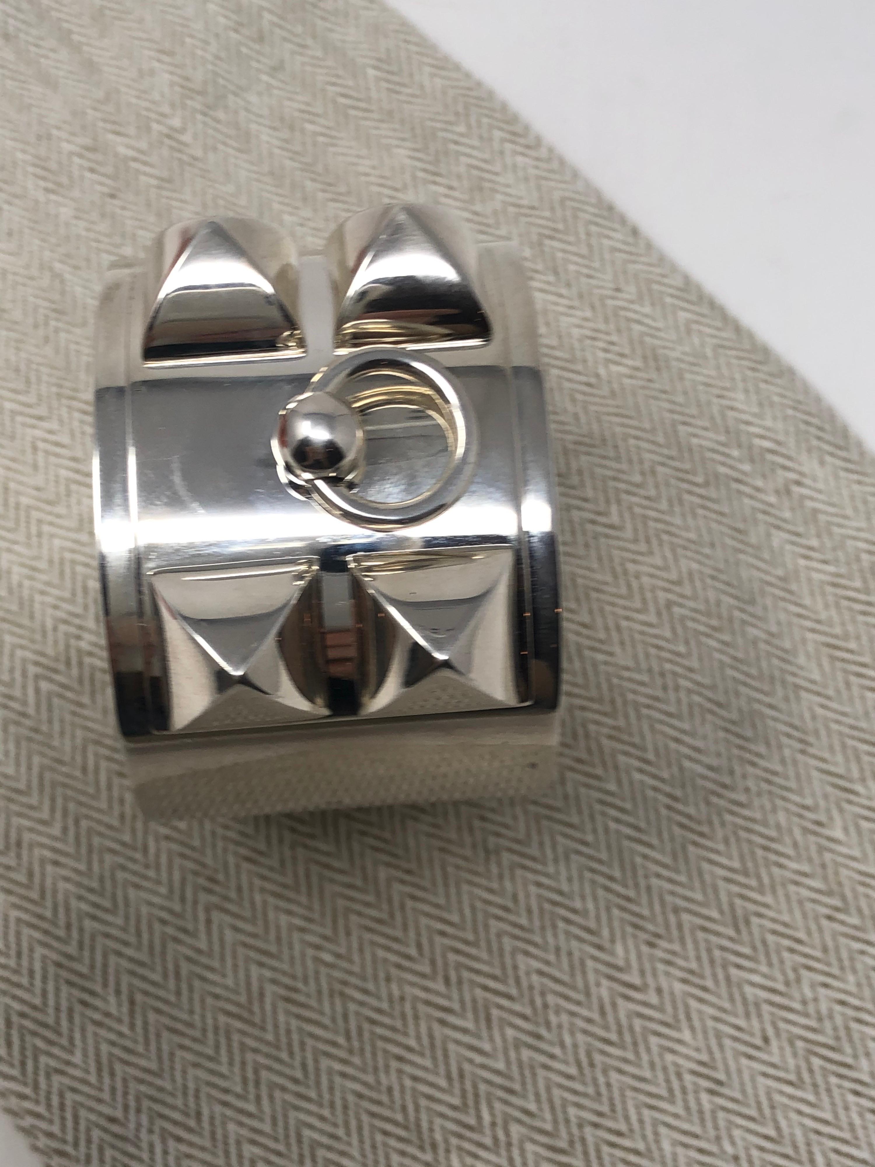 Hermès Sterling Silver Collier De Chien Bracelet 2