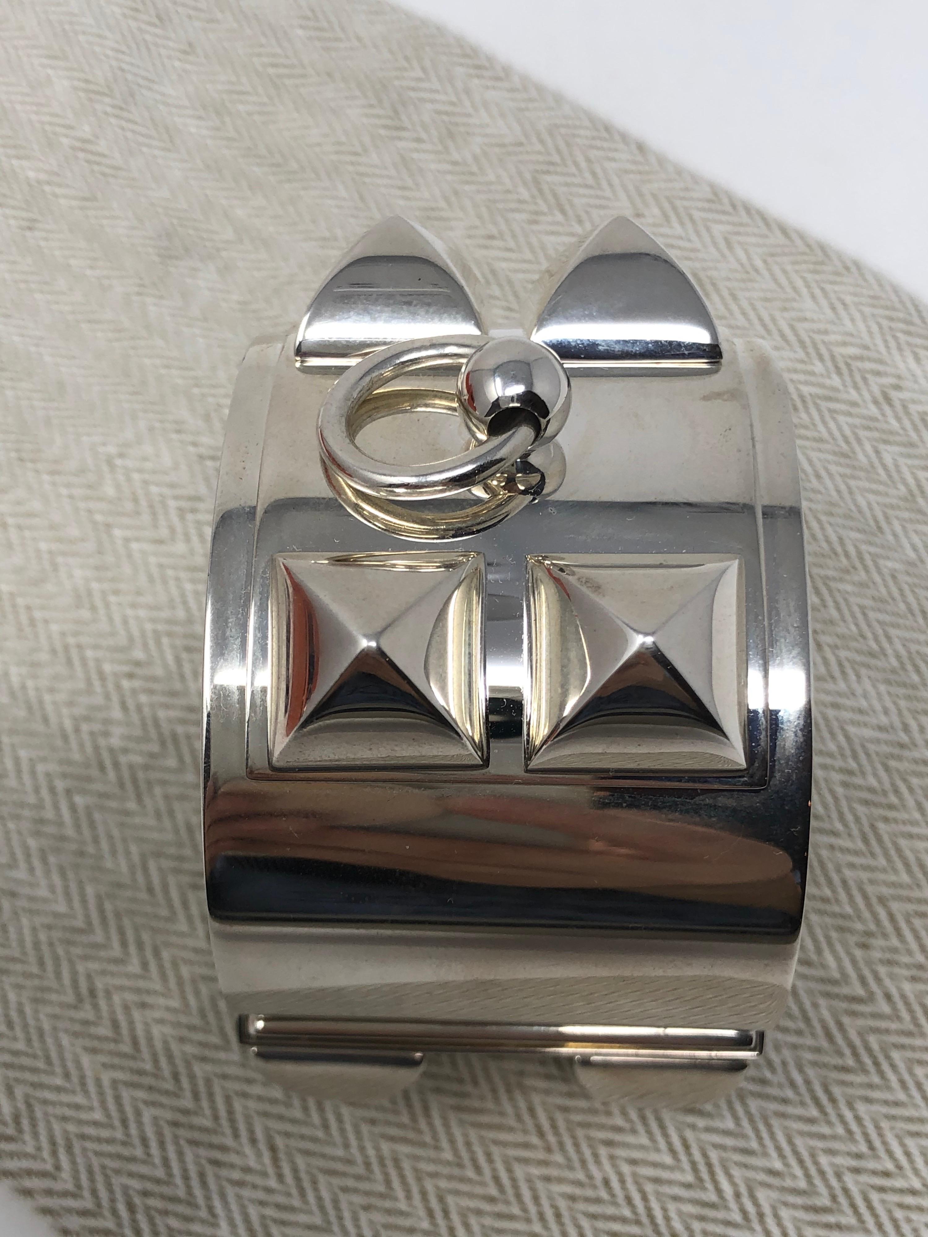 Hermès Sterling Silver Collier De Chien Bracelet 3