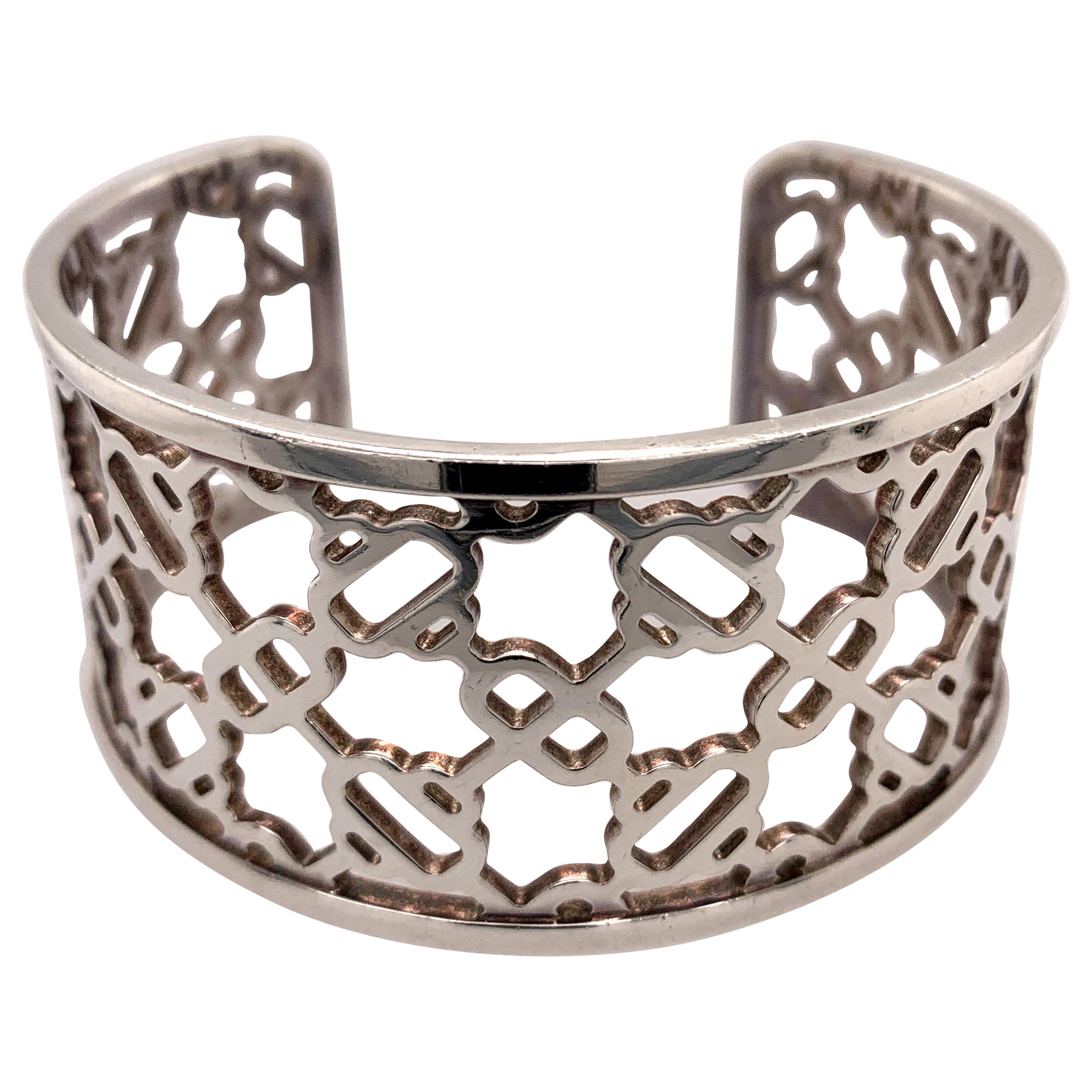 hermes silver cuff bracelet
