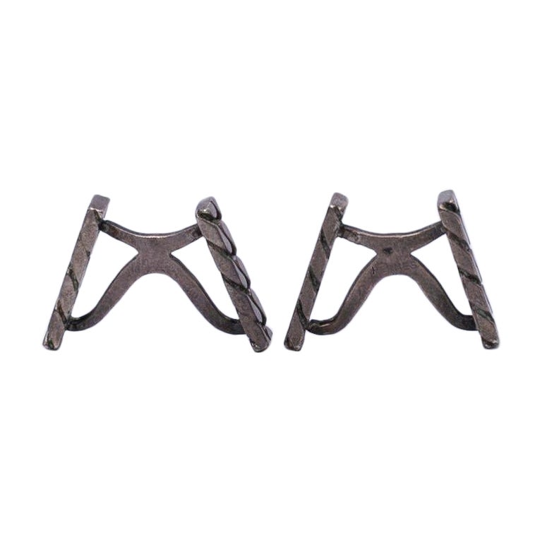 Hermes Sterling Silver Cufflinks