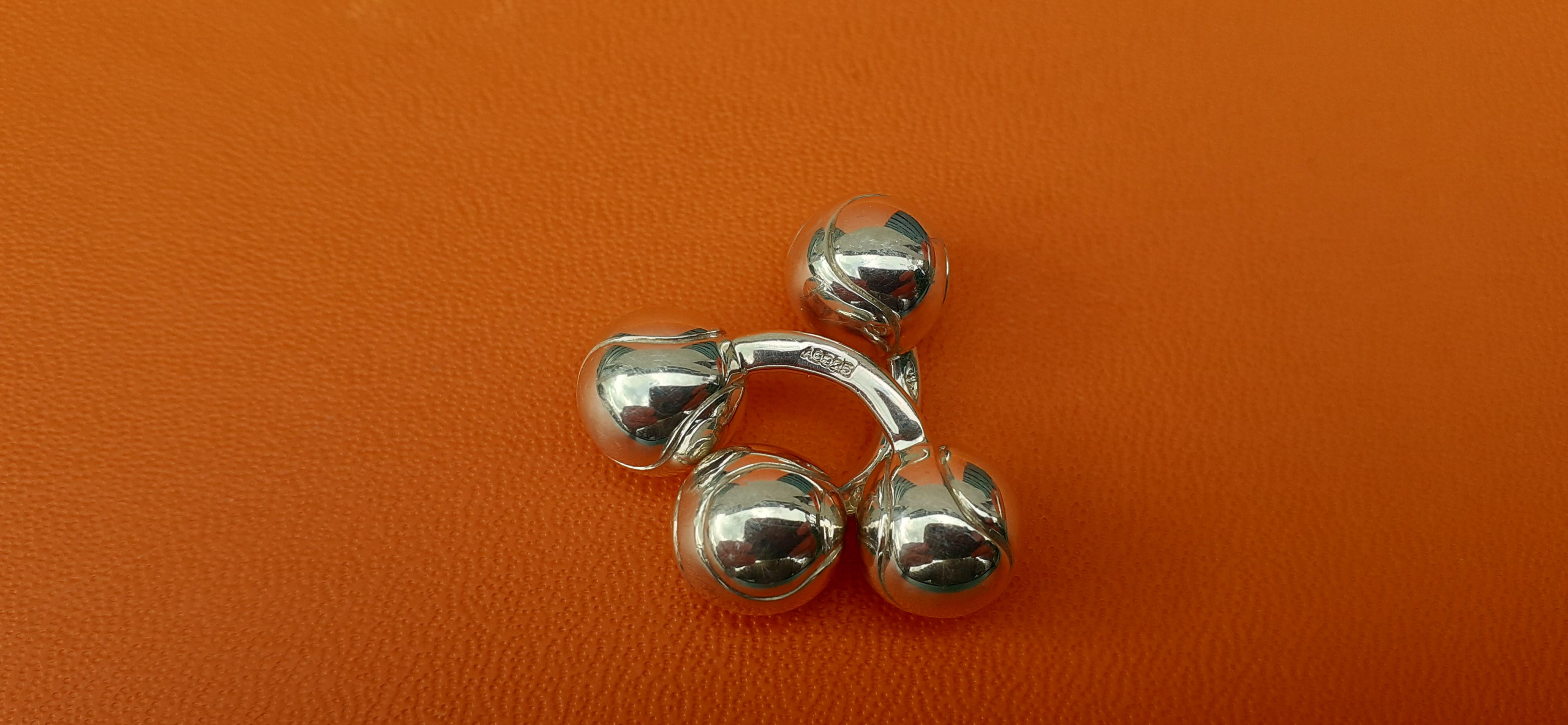 Hermès Sterling Silver Cufflinks Tennis Balls Shaped Rare 1