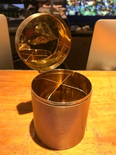 Hermès Sterling Silver Cylinder Box