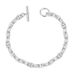 Hermes Sterling Silver D’arcre Toggle Chain Link Necklace