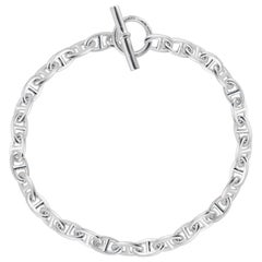 Hermes Sterling Silver D’arcre Toggle Chain Link Necklace