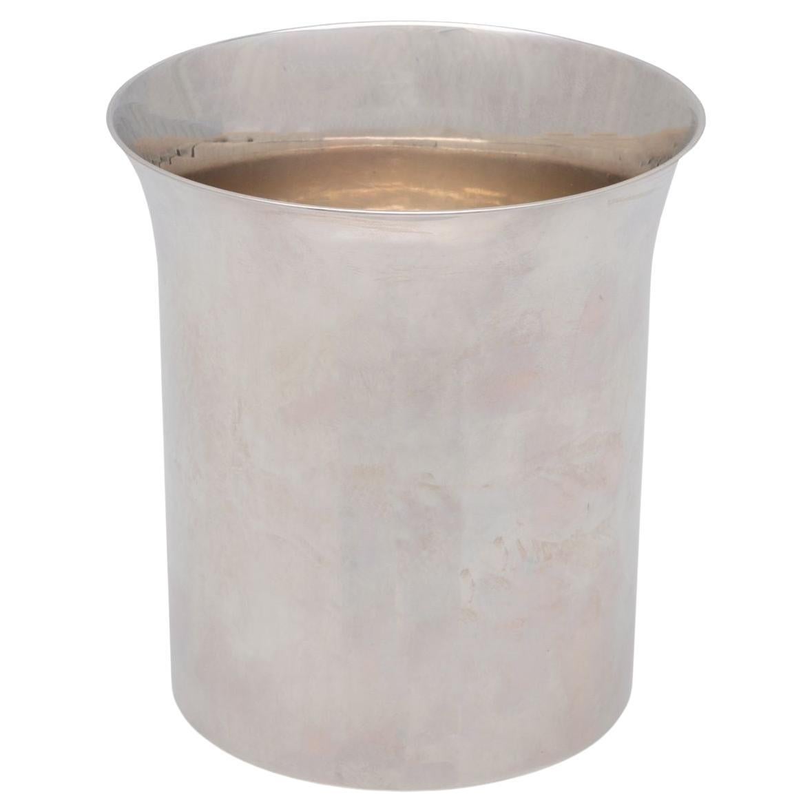 Hermès Sterling Silver Decorative Vase For Sale