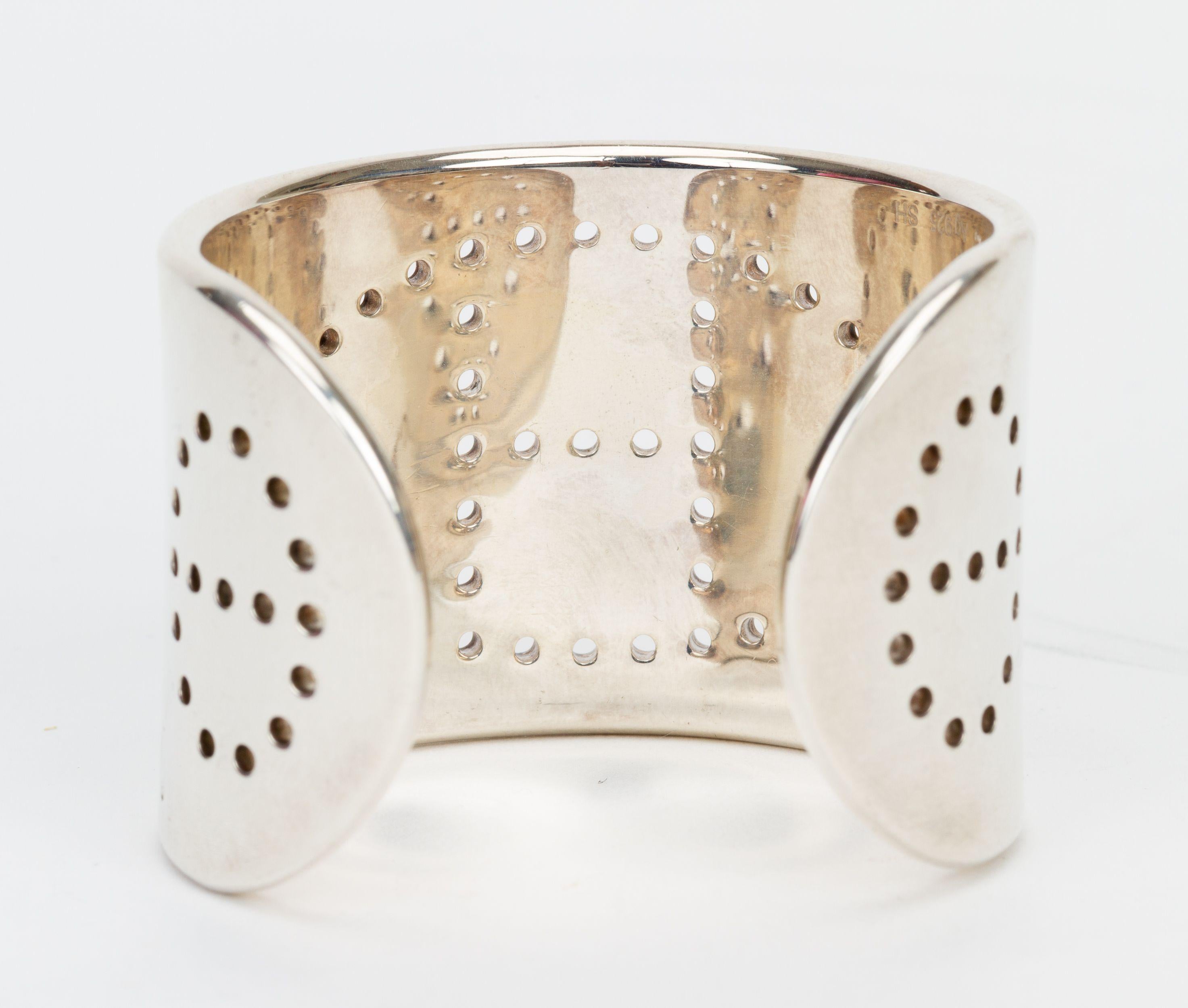 Hermès Sterling Silver Eclipse Cuff Unisexe en vente
