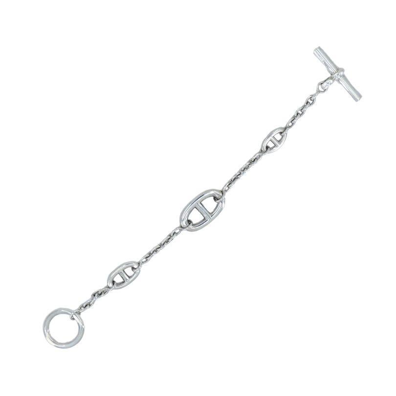 Hermes Sterling Silver Farandole Bracelet In Good Condition For Sale In Beverly Hills, CA