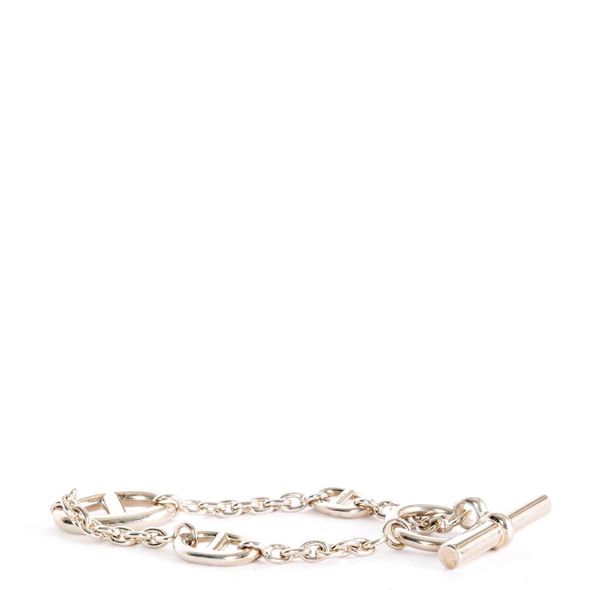 Women's or Men's HERMES sterling silver FARANDOLE Chain Bracelet