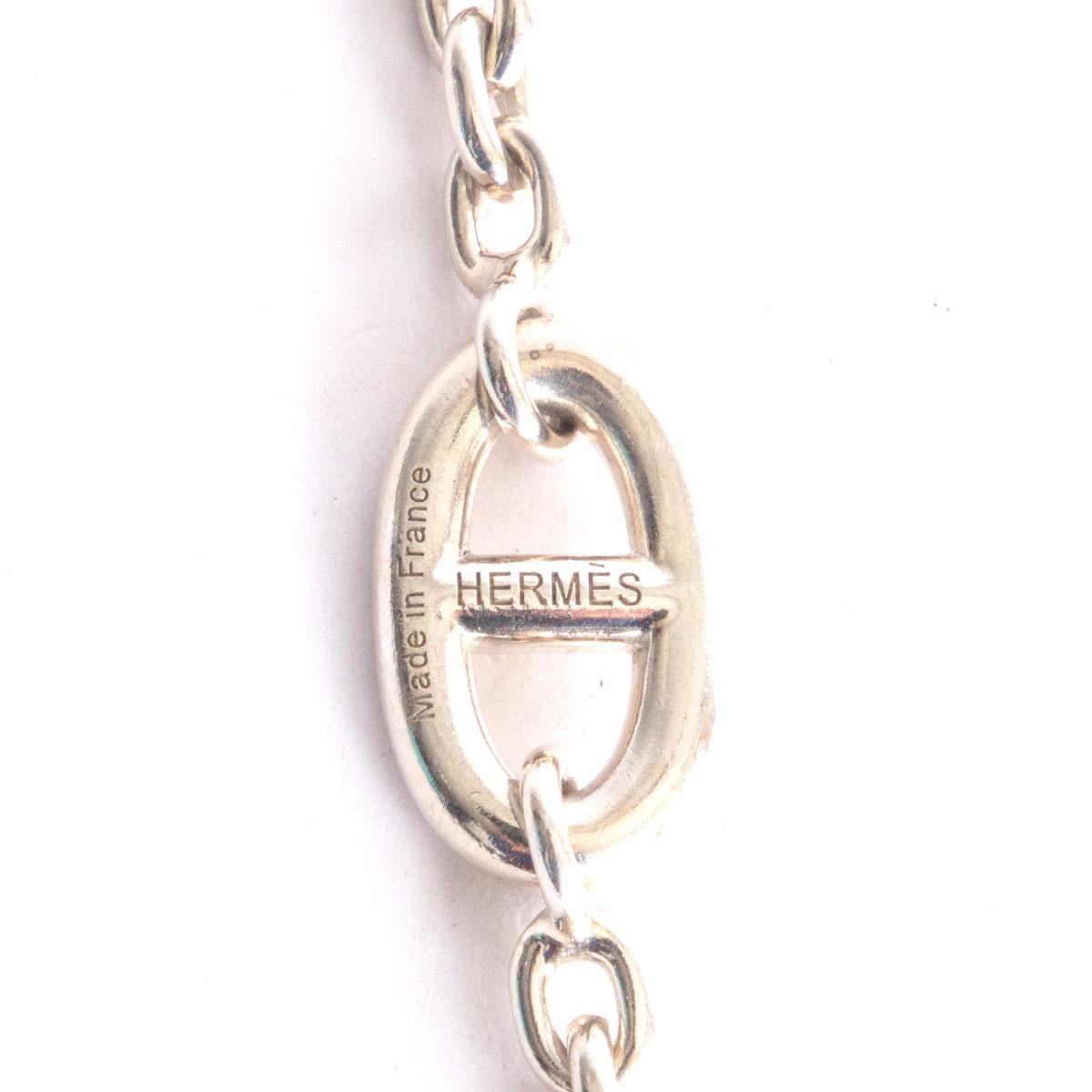 HERMES sterling silver FARANDOLE Chain Bracelet 1