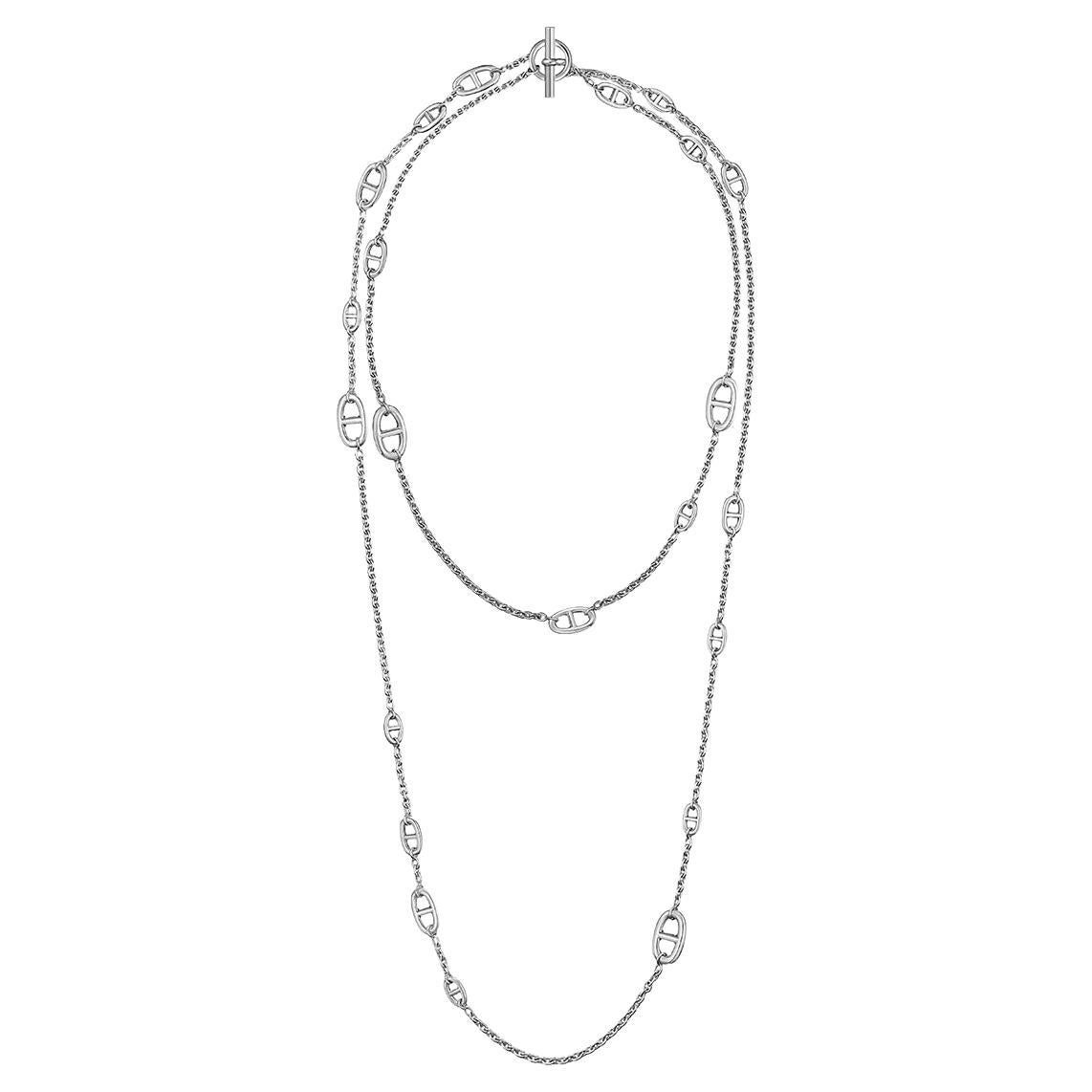 Hermes Sterling Silver Farandole Chain Necklace