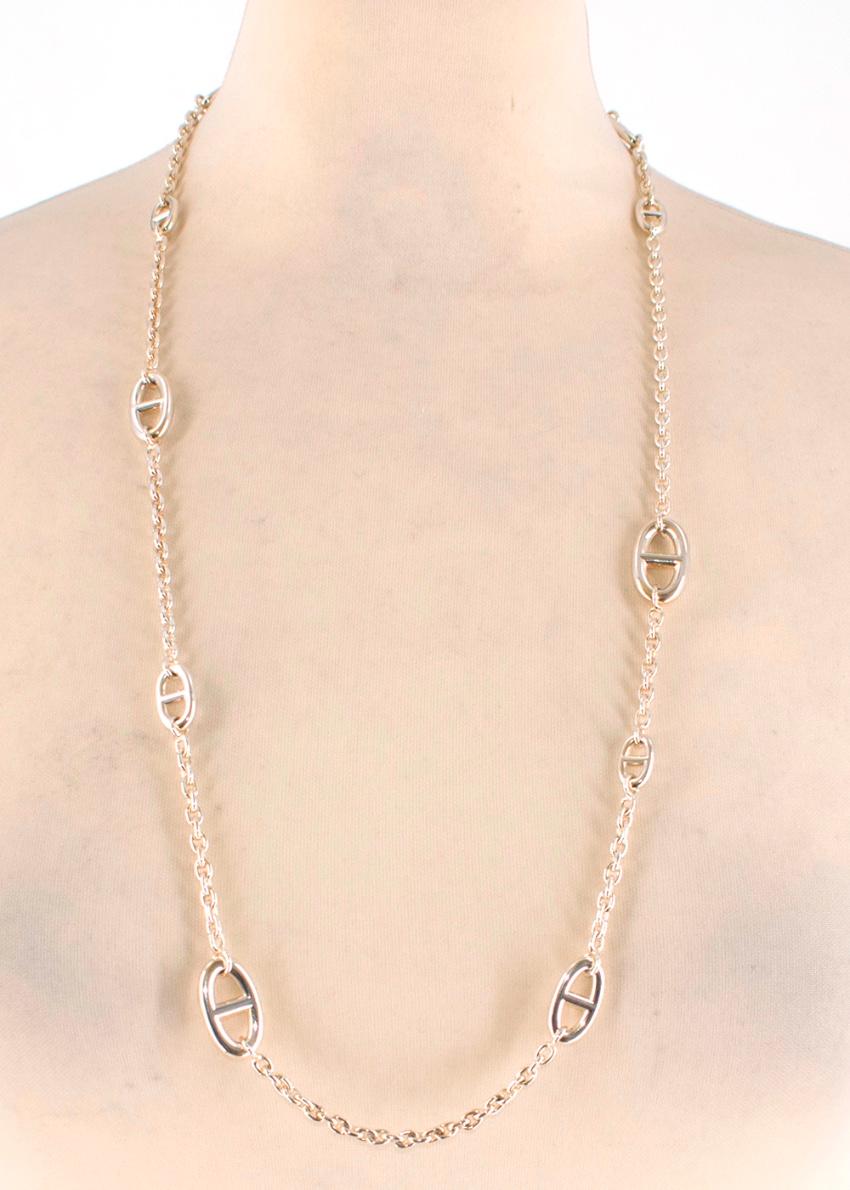 Hermes Sterling Silver Farandole Long Necklace 80

- Sterling Silver Body
- Chain body with chain d'ancre links
- Adjustable in length giving versatile styling 

Please note, these items are pre-owned and may show signs of being stored even when