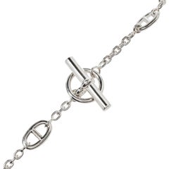 Hermès Sterling Silver Farandole Long Toggle Necklace