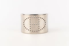 Hermès Sterling Silver Flat Bangle Bracelet Eclipse