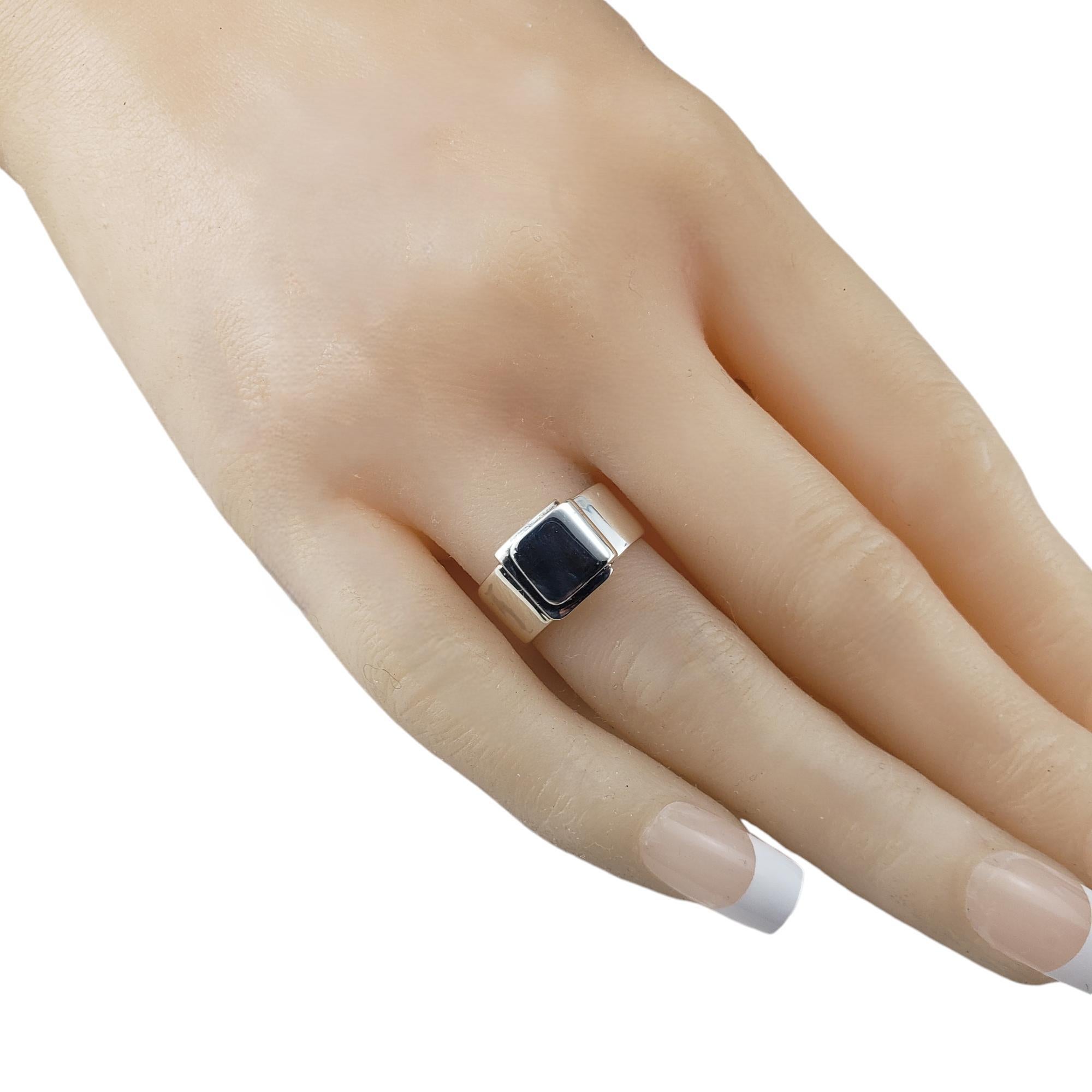 Hermes Sterling Silver Folding Band Ring Size 6 #18270 For Sale 4