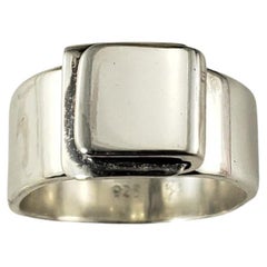 Hermes Sterling Silver Folding Band Ring Size 6 #18270