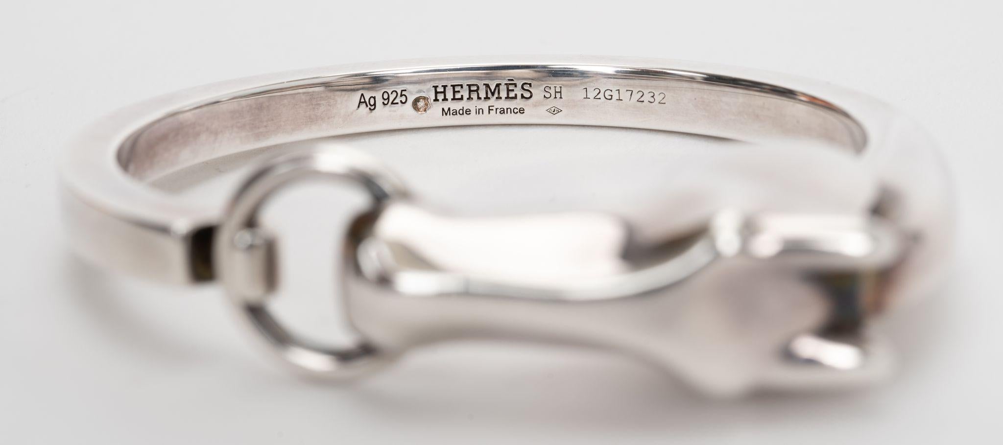 Hermes Sterling Silver Galop Bracelet 1