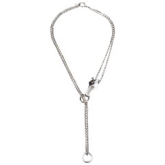 Hermès Sterling Silver Galop Necklace MM