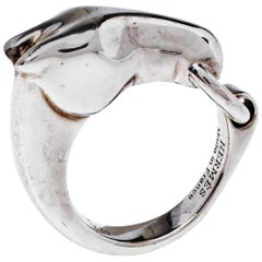 Hermès Sterling Silber Galop Ring Größe EU 52