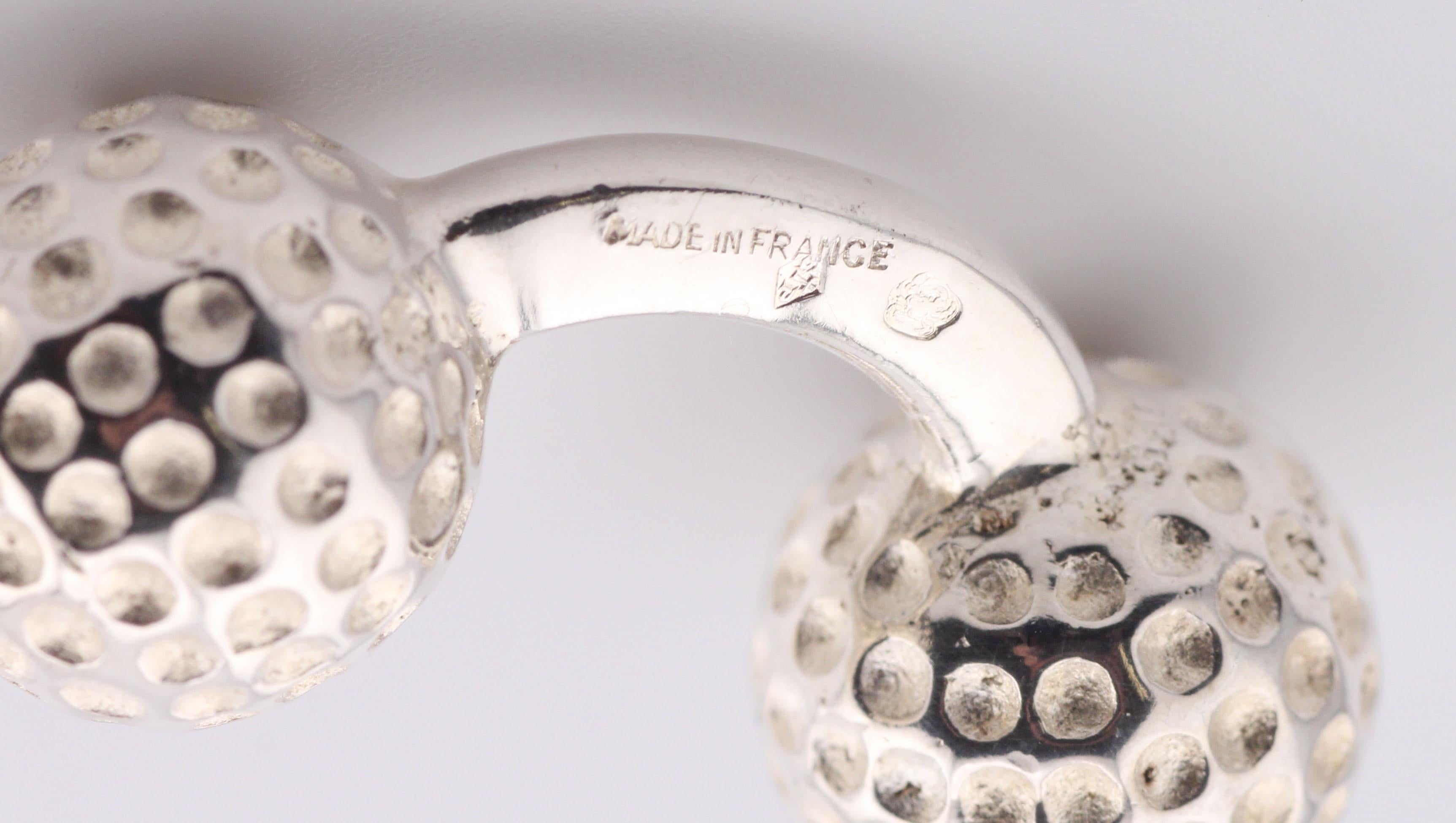 Hermes Sterling Silber Golf Manschettenknöpfe im Angebot 6