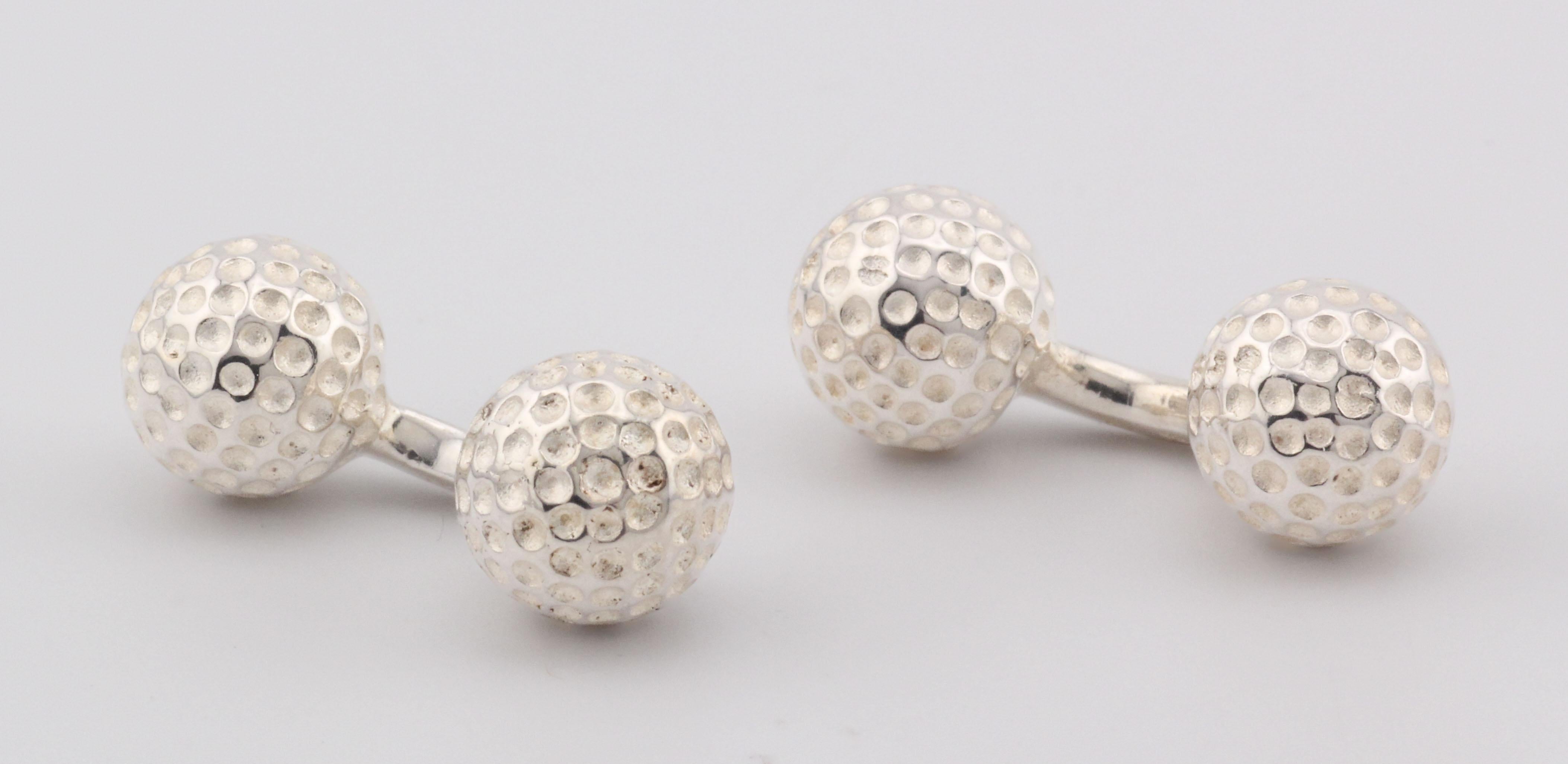 Hermes Sterling Silber Golf Manschettenknöpfe Herren im Angebot