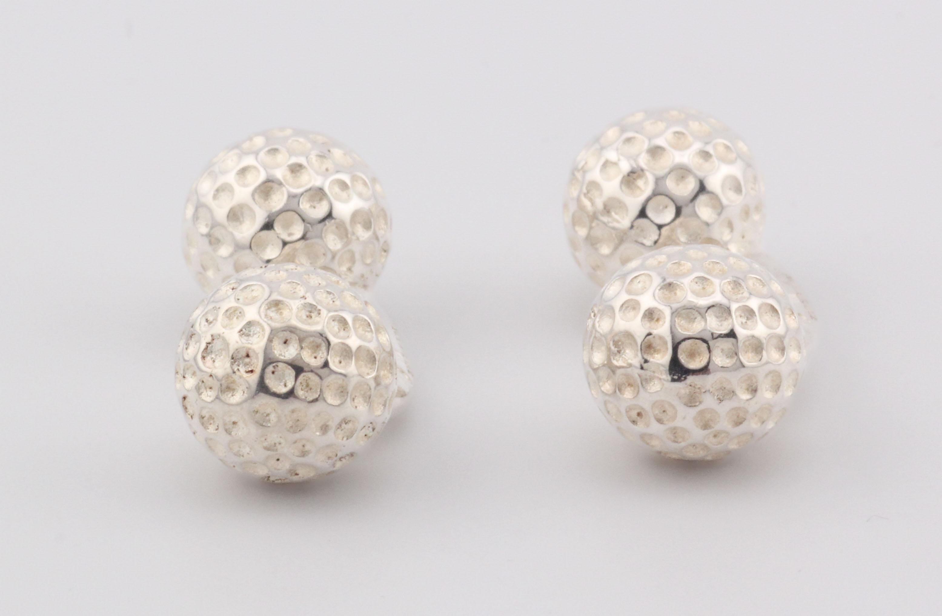 Hermes Sterling Silber Golf Manschettenknöpfe im Angebot 2